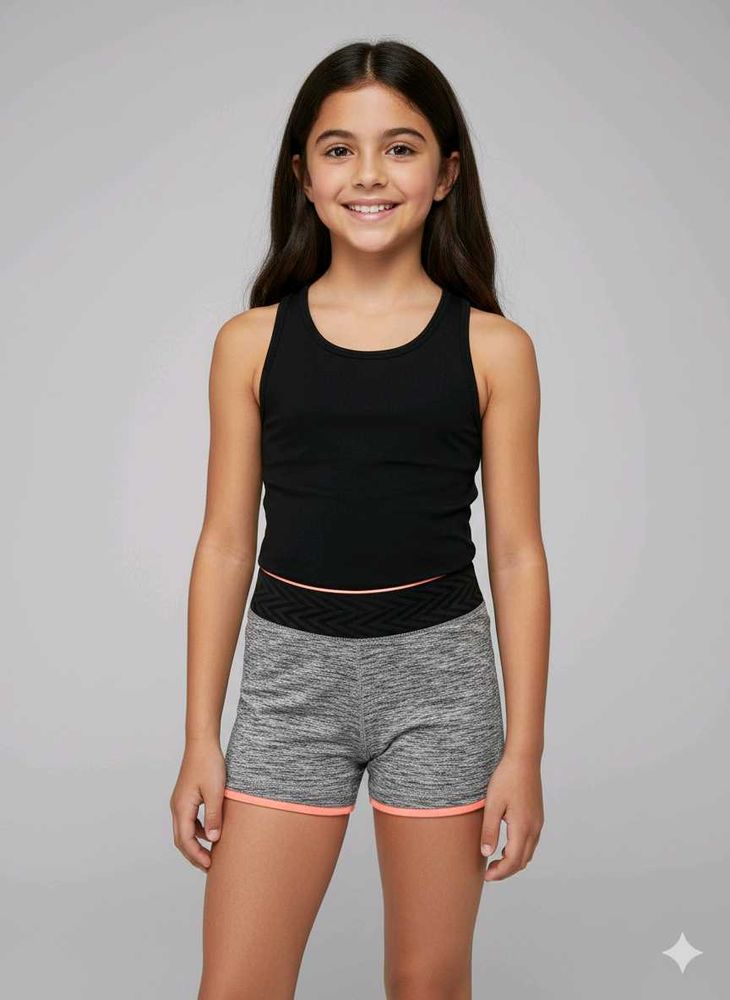 H&amp;M Sport Grey Stretch Shorts (Kids 8–10 Years)