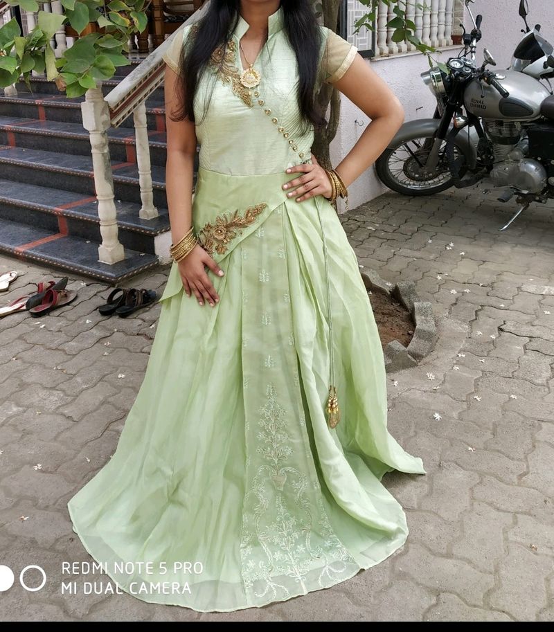 Beautiful Gown with leggings and dupatta