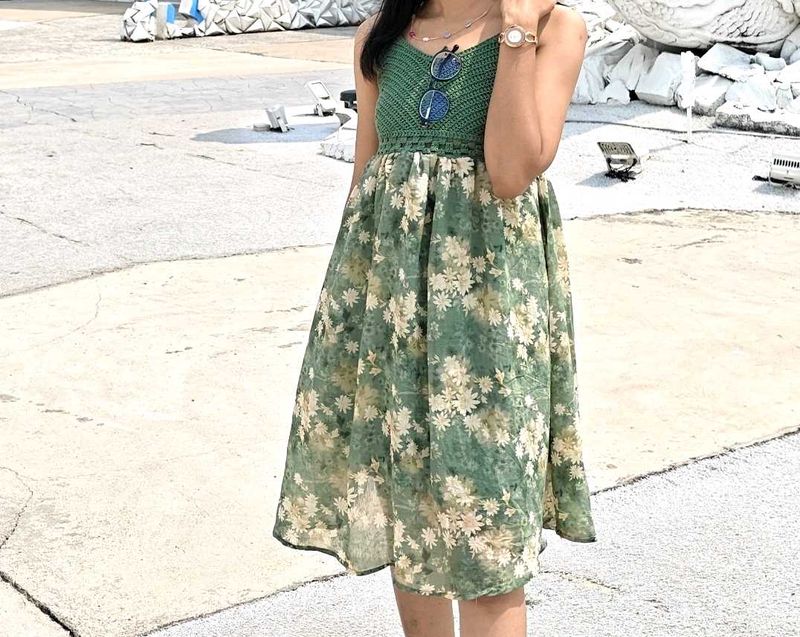 Floral Green Sundress