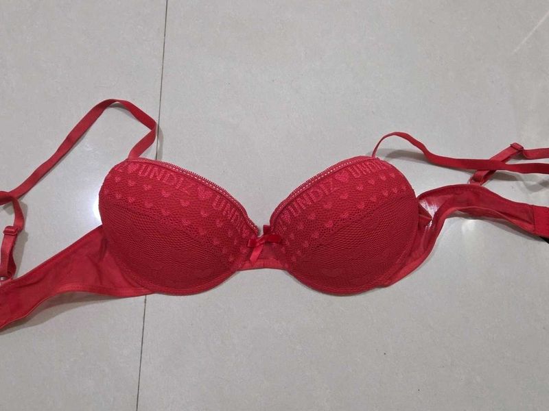 Bright Coral Bra From Paris