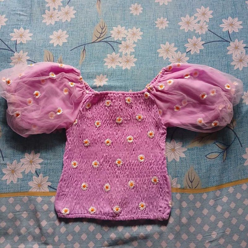 Floral Puff Sleeve Top