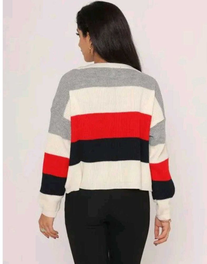 Striped Knit Sweater