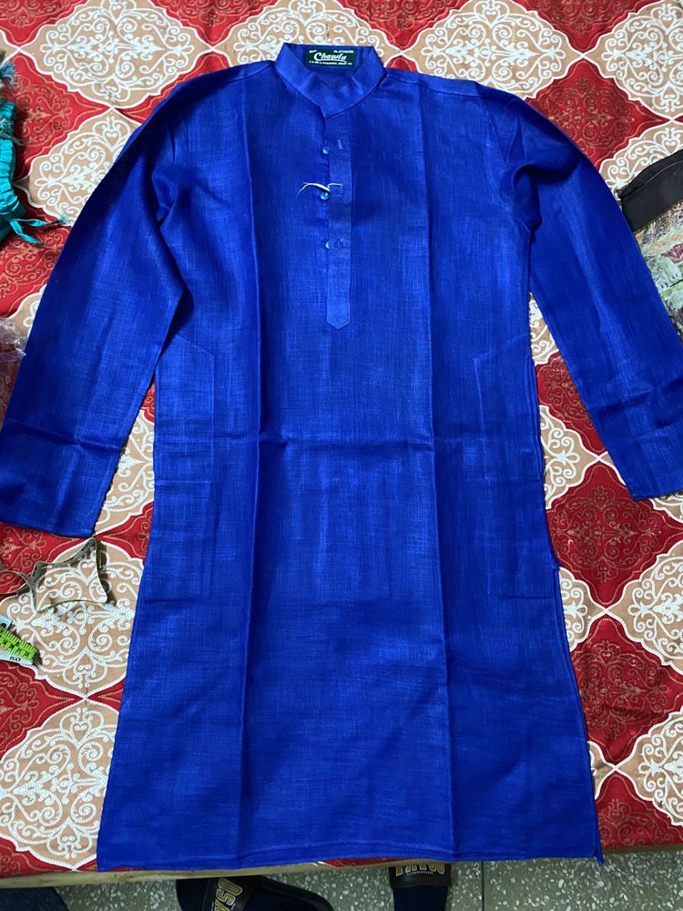 Free pyjami and stole With Elegant Blue Kurta