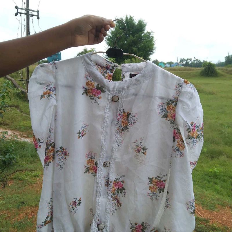 Floral Button-Down Top