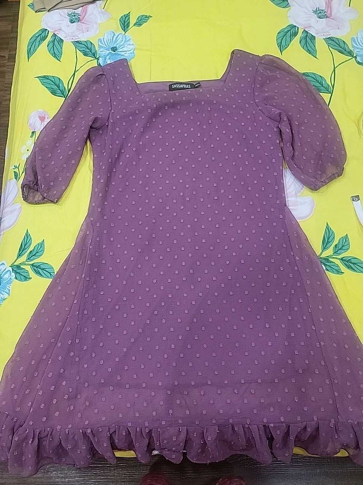 Purple Polka Dot Dress