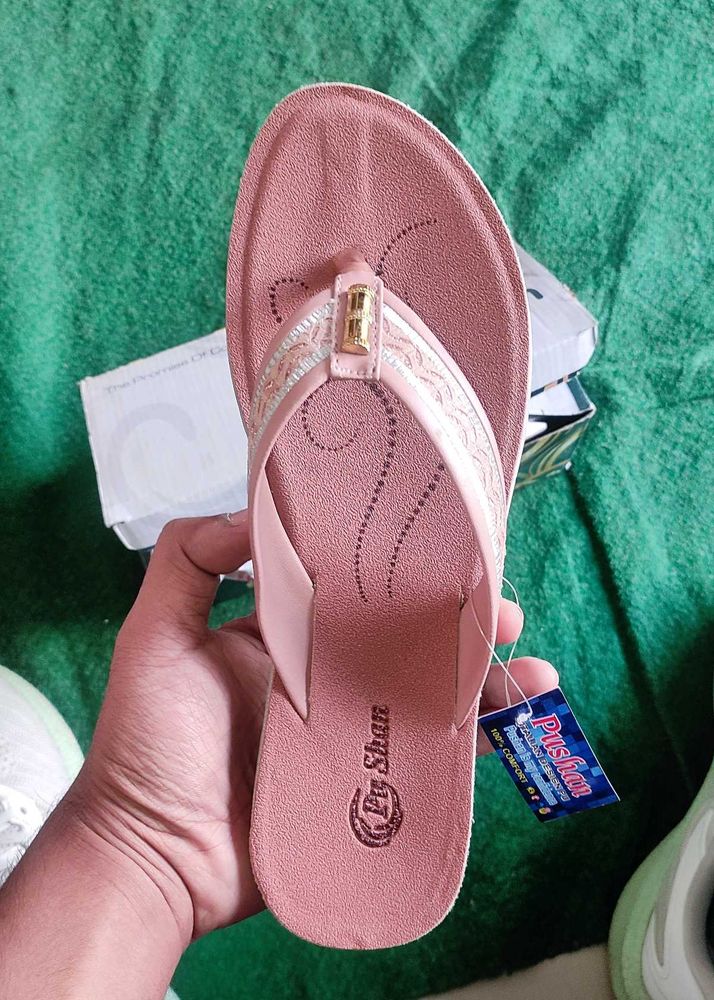 NEW Ladies PU chappal Slipper Pink Flip Flops