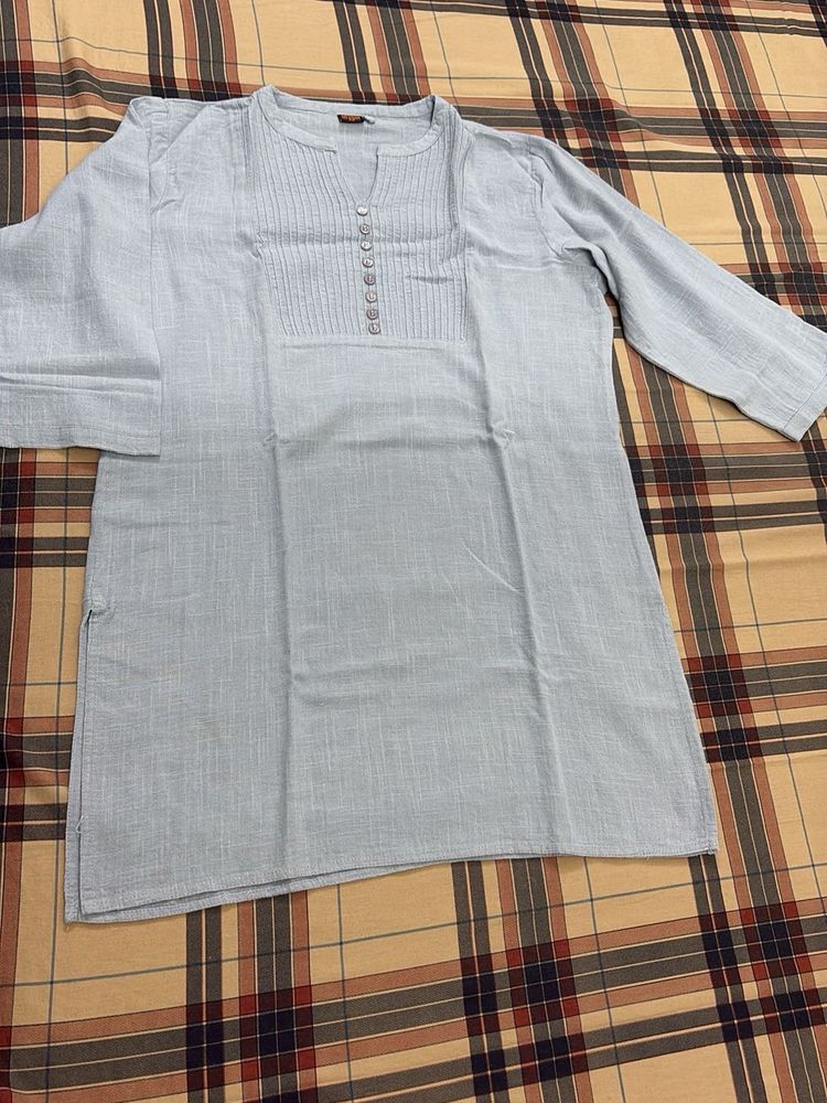 Casual Light Blue Kurta