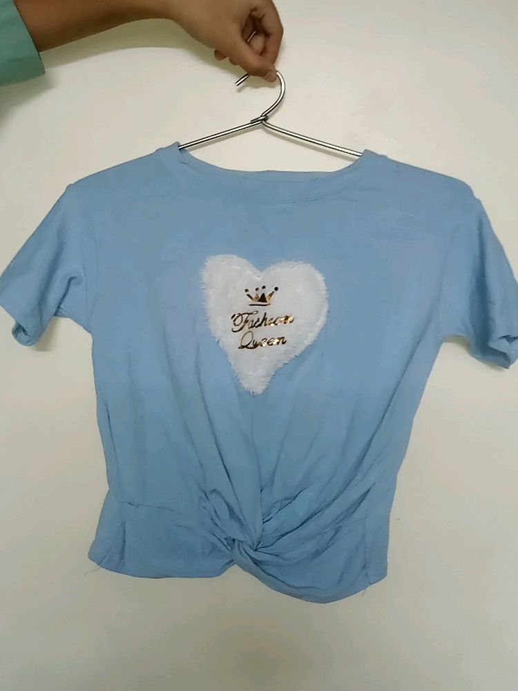 Blue Crop Top