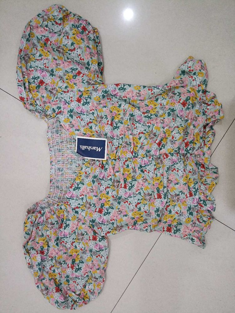 Floral Puff Sleeve Top