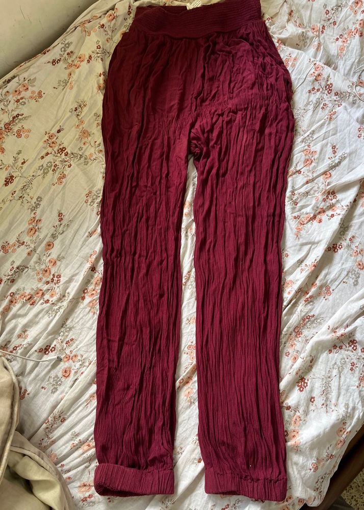 Burgundy  Pants