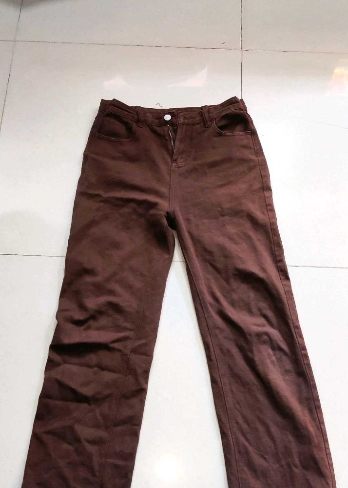 🤎combo Brown Straight Leg Loose Denim
