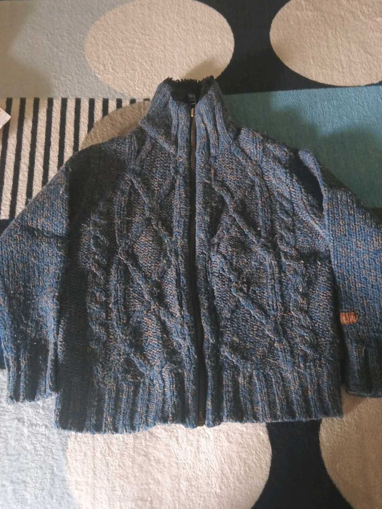 Kids Woolen Zipper