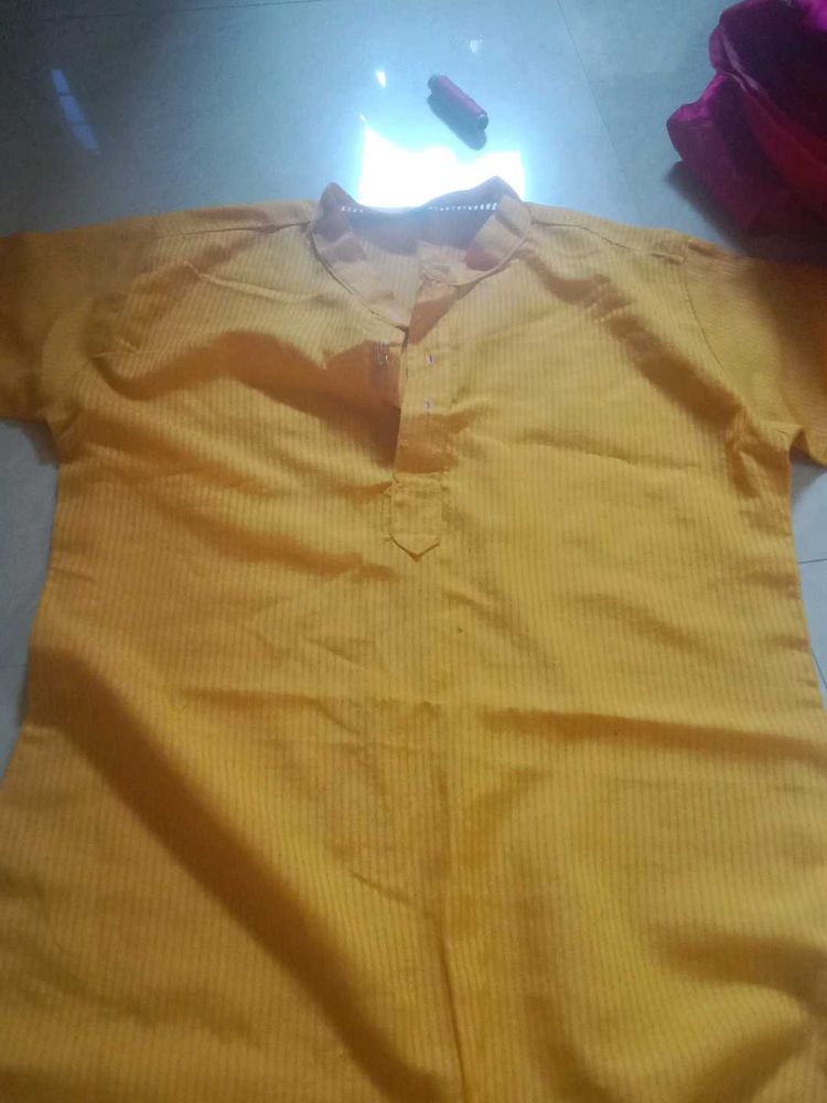 Boys Yellow Kurta