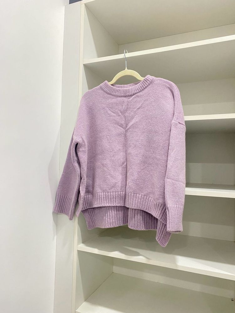 Women Lavender Knit Sweater