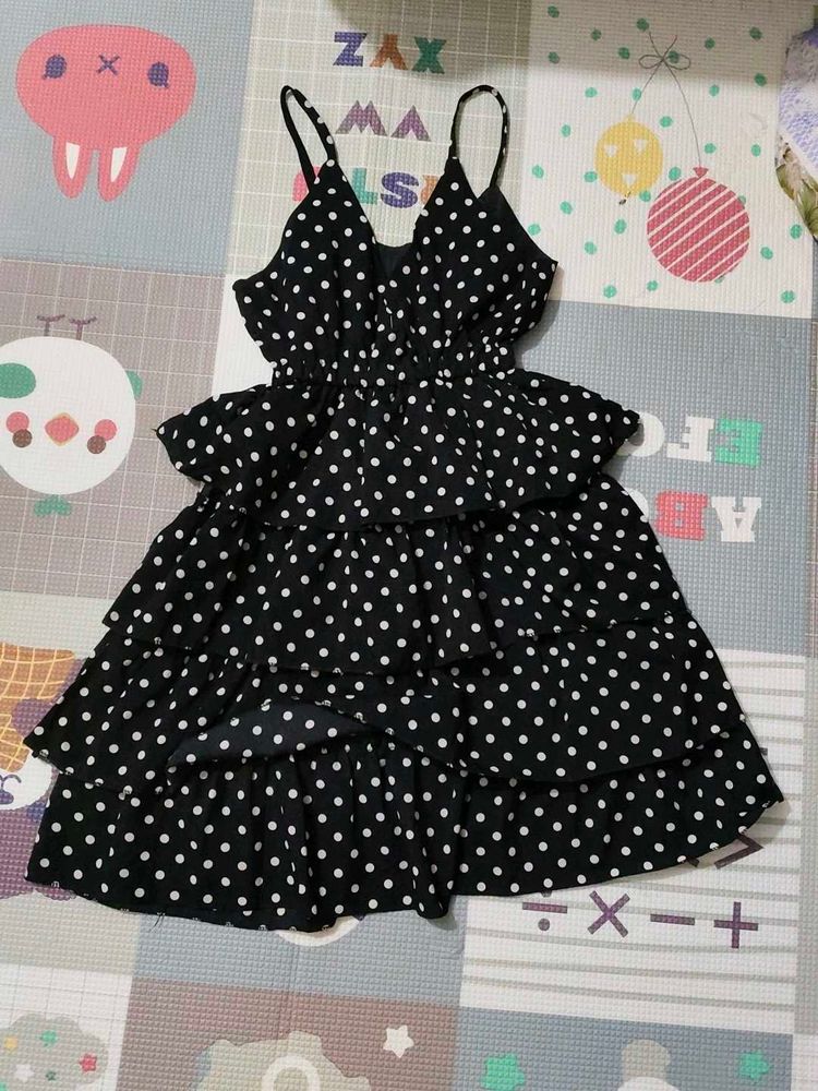 Polka Dot Ruffle Mini Dress