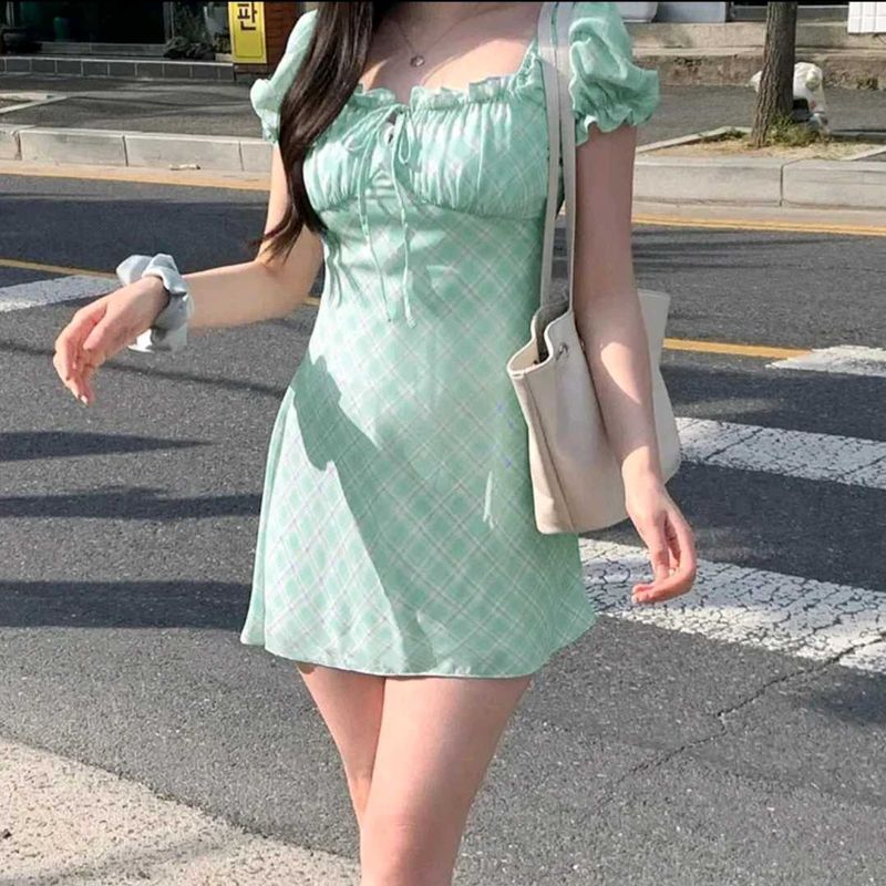 Checkered Mini Dress From Newme