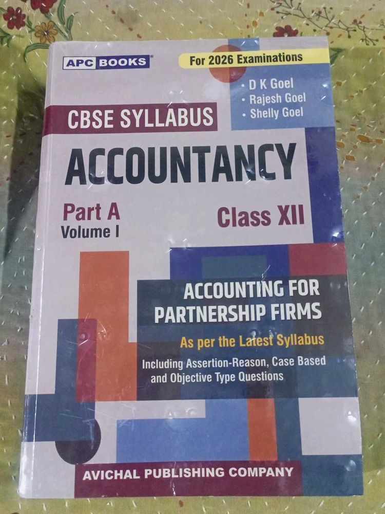 Accountancy Class 12th Book (2026examination)