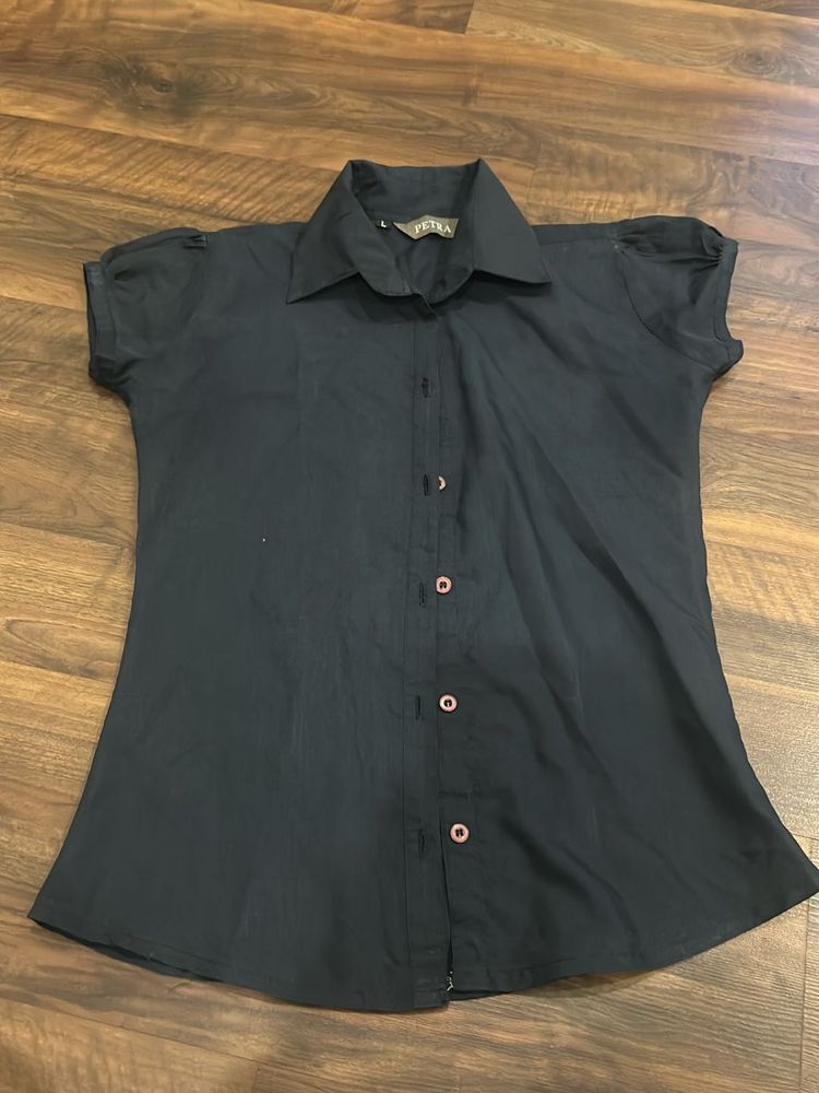 Puffed Sleeves Formal Shirt