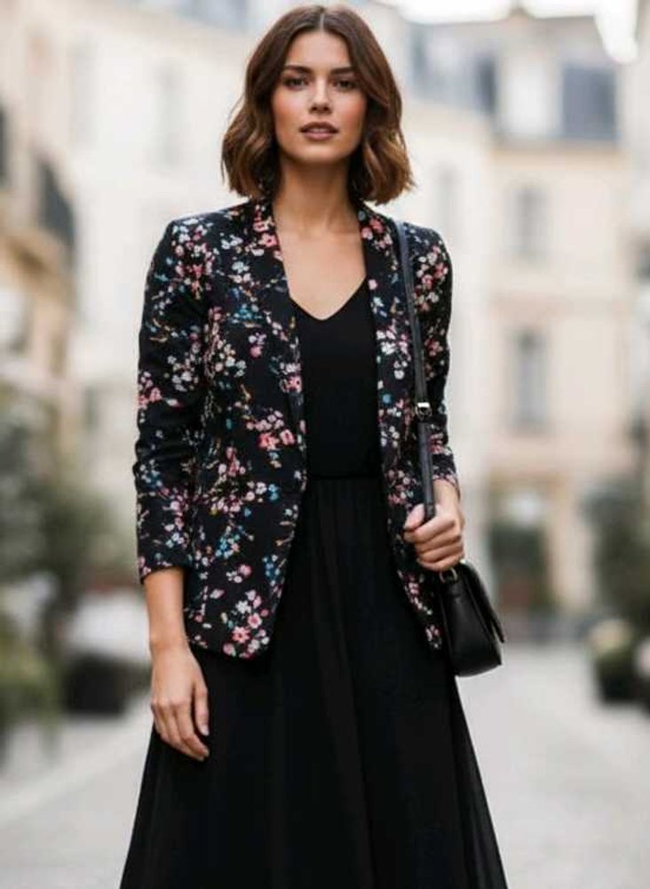 Floral Print Blazer