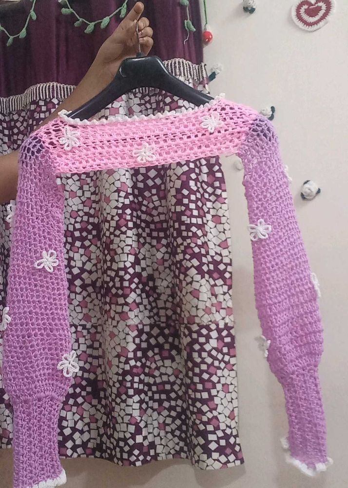 Crochet Flower Shrug