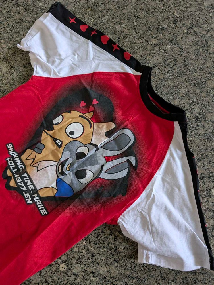 H&amp;M Unisex Cartoon Printed Half Sleeve T-shirt