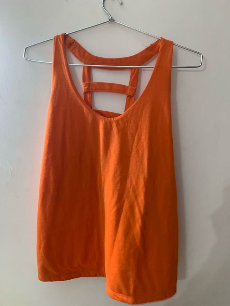 Orange Cut Out Back Hot Top