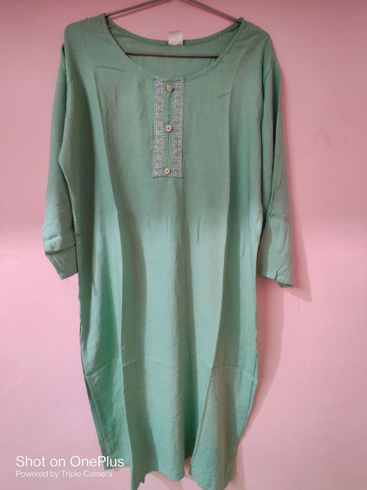 We Are Selling A Light Sea Green Kurta. Size XL
