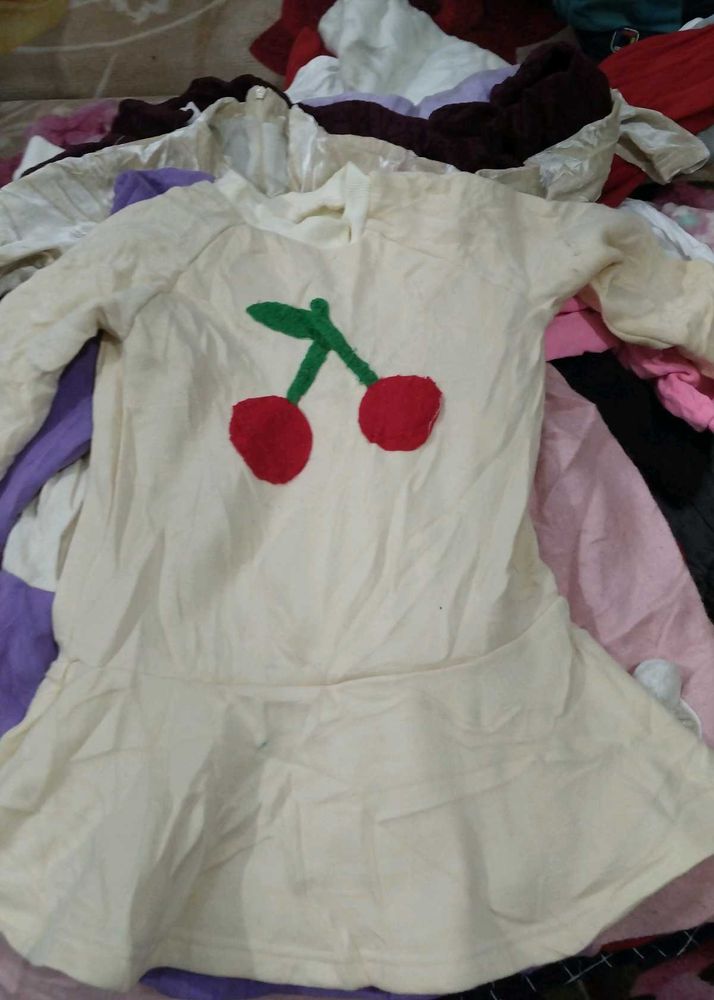 Cute Cherry Applique Dress