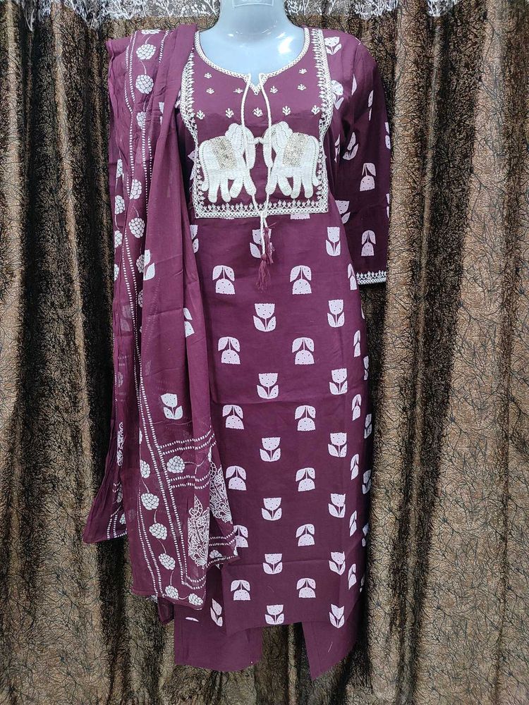 Elegant Embroidered Kurta Set