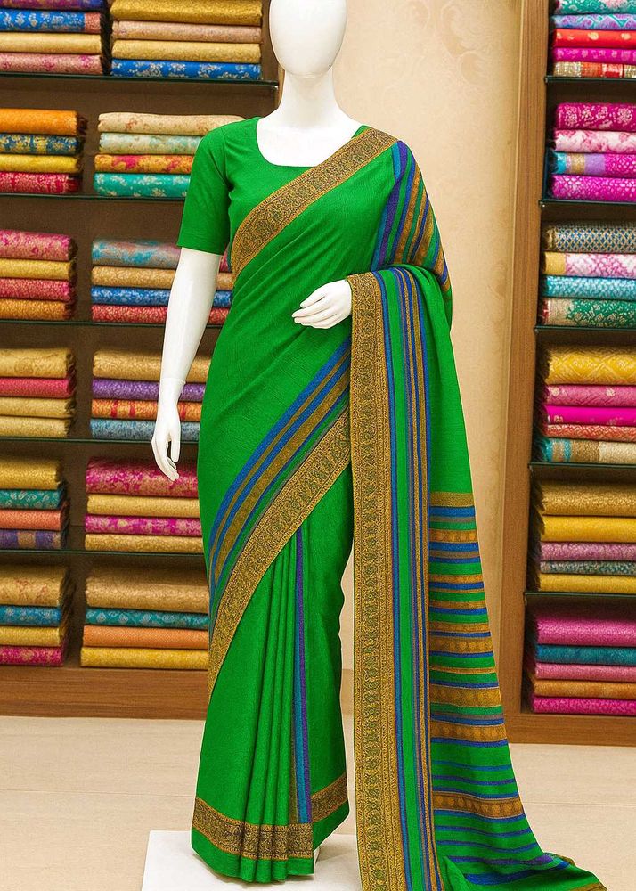 🇳🇿💫💗 Beautiful Elegant Green Saree