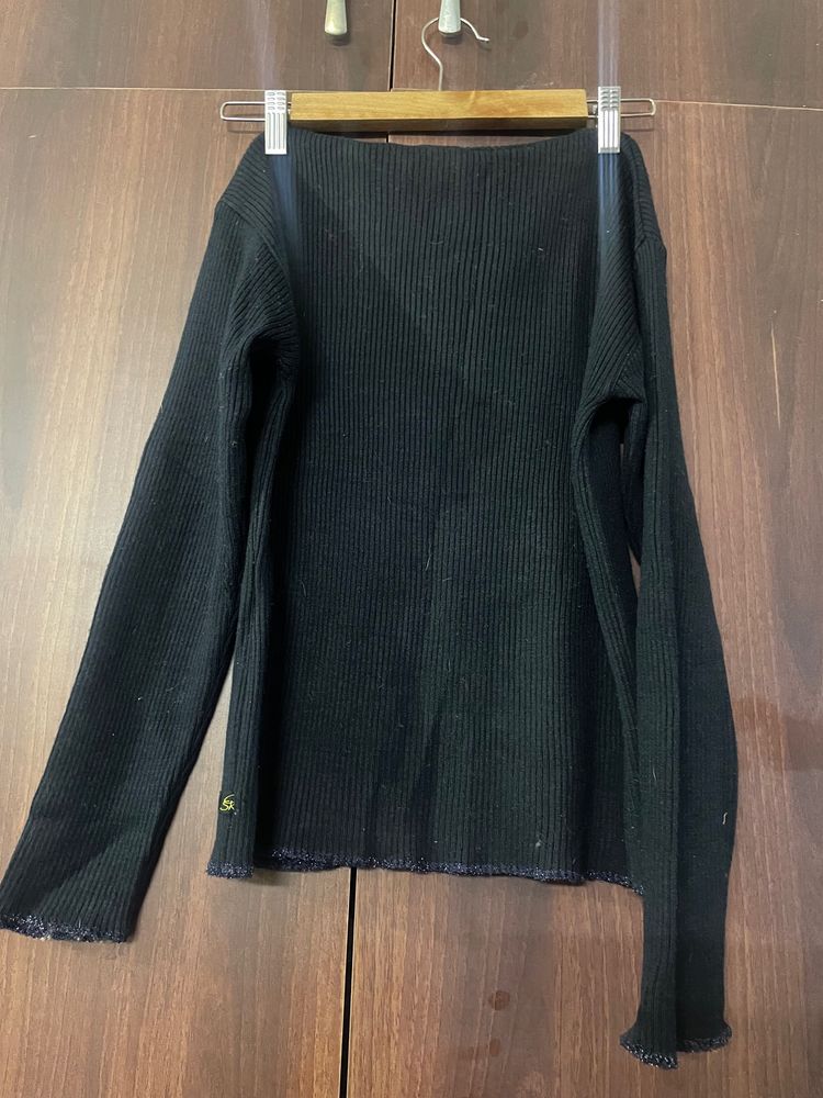 Navy Blue High Neck Sweater