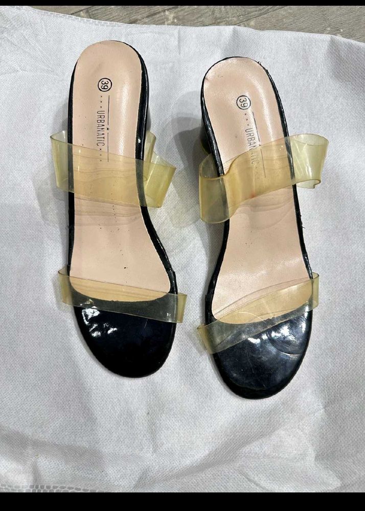 Black Urbantic Transparent Heel