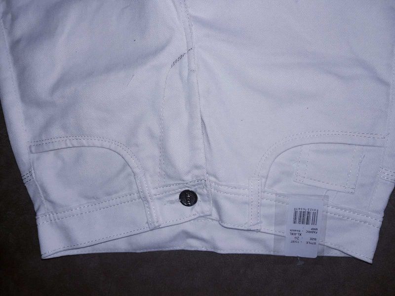 Stylish Slim Fit White Denim Jean&#39;s For Mens