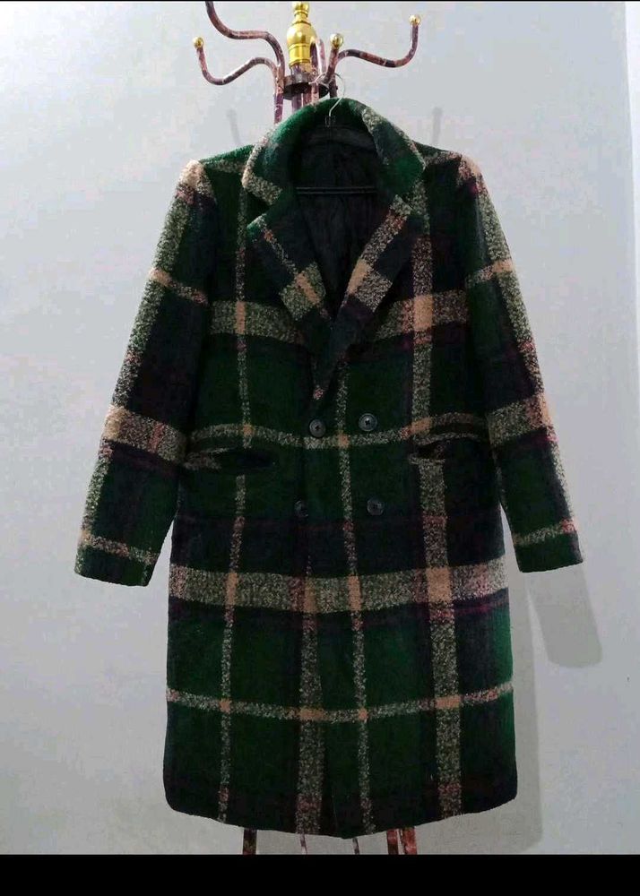 Green Plaid Coat