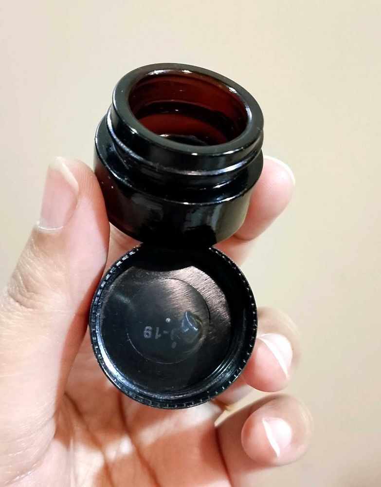 Amber Glass Refillable Jar Mini