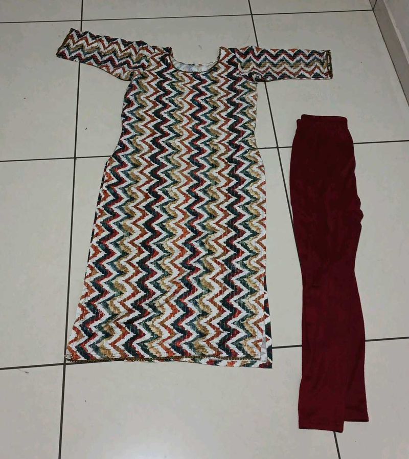 Printed Kurta with Leggings