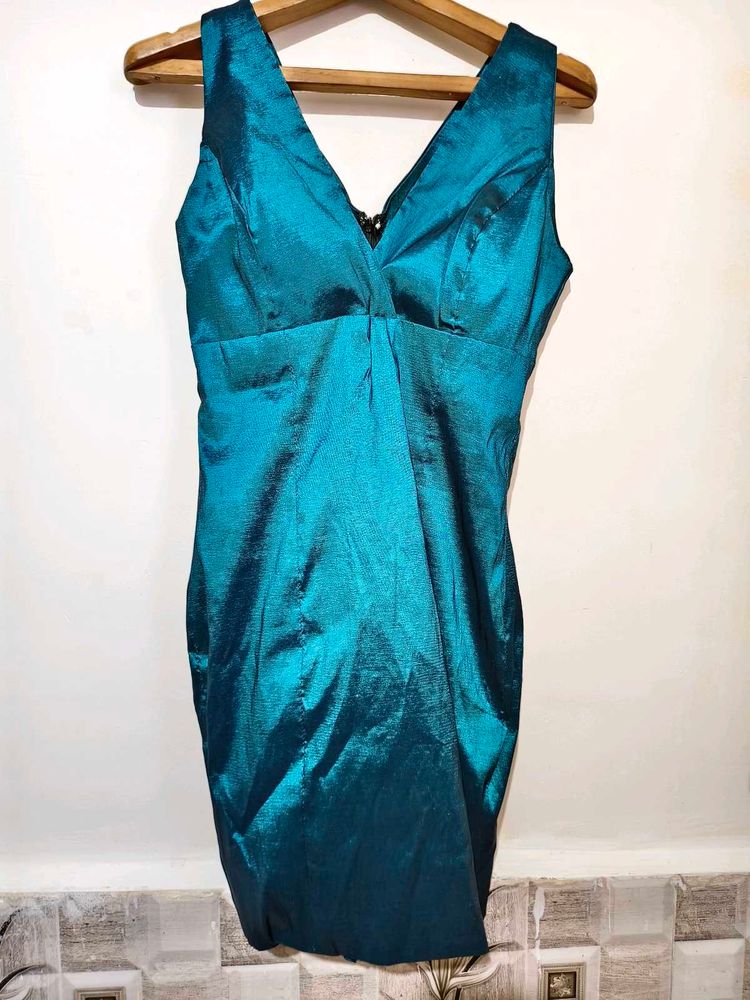 Elegant Teal Party Dress Size Extra Small