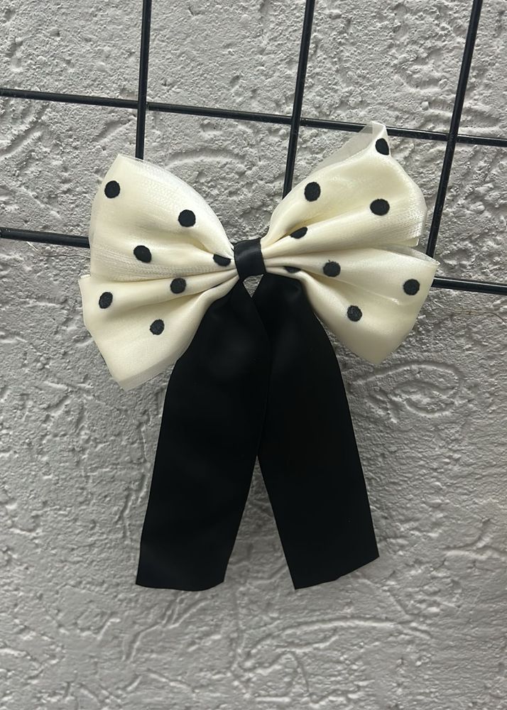Polka Dot Hair Bow Clip