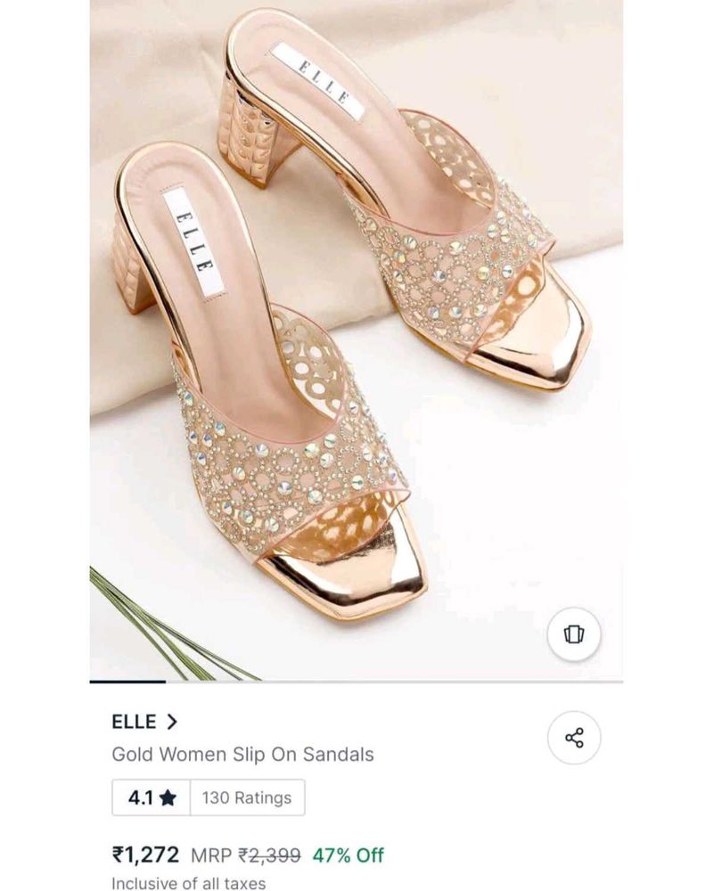 Elegant Gold Slip-On Sandals