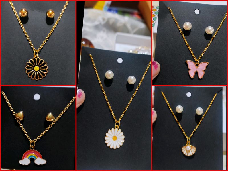 Pick Any One Charm With Chain and Earing💞 ❤