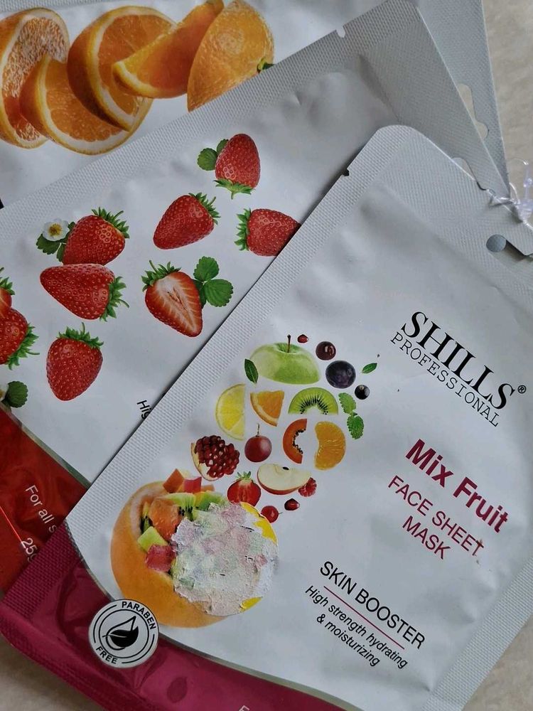 Shills Mix Fruit Face Masks(pack of 3)💖
