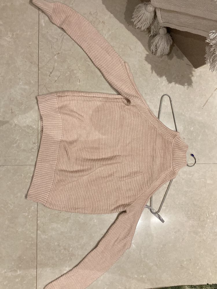 Shoulder Cut Out Sweater