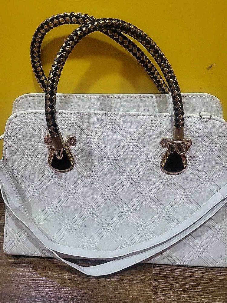 Elegant White Handbag