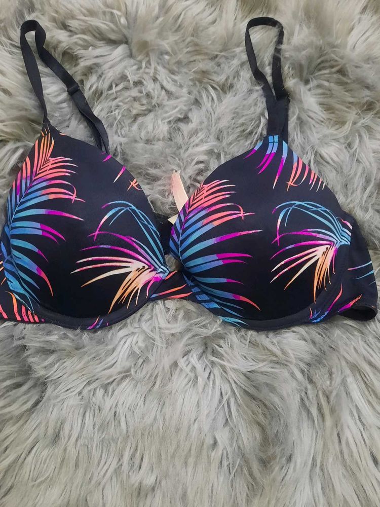 PINK Palm Print Push-Up Bra