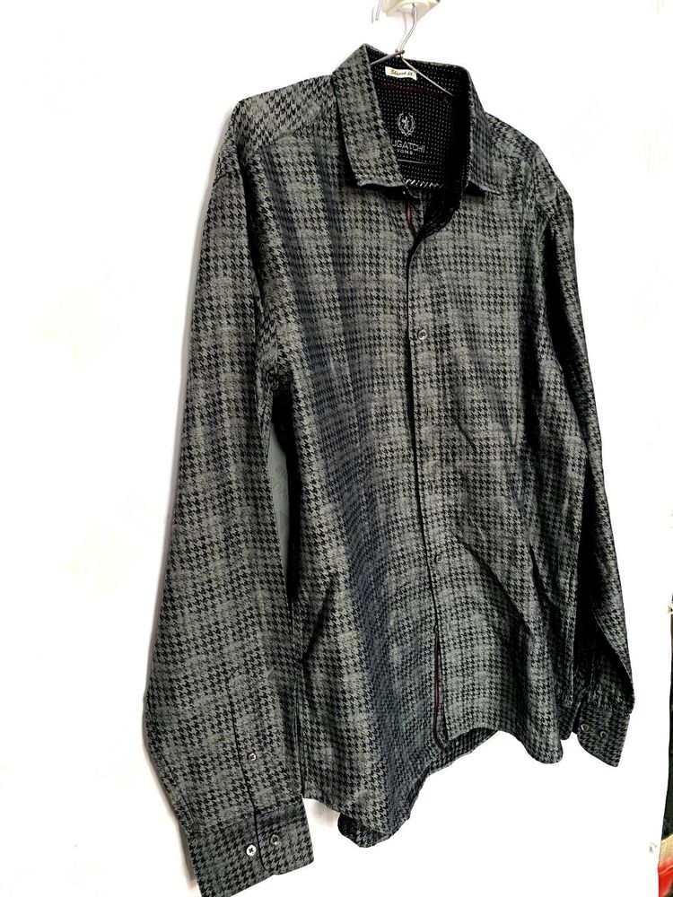 Geaton Houndstooth Long Sleeve Shirt