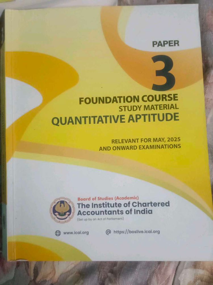 CA Foundation Quantitative Aptitude Paper 3