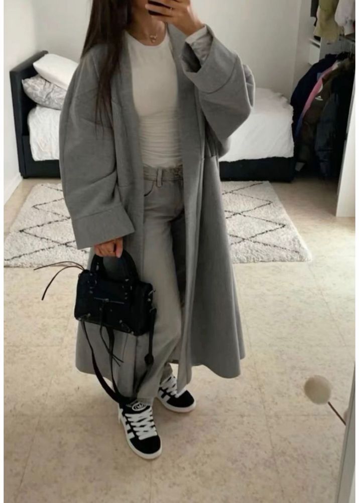 Grey Oversized Coat