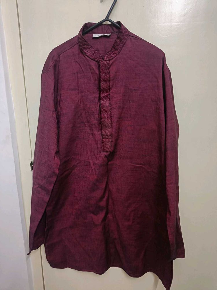 Maroon Kurta