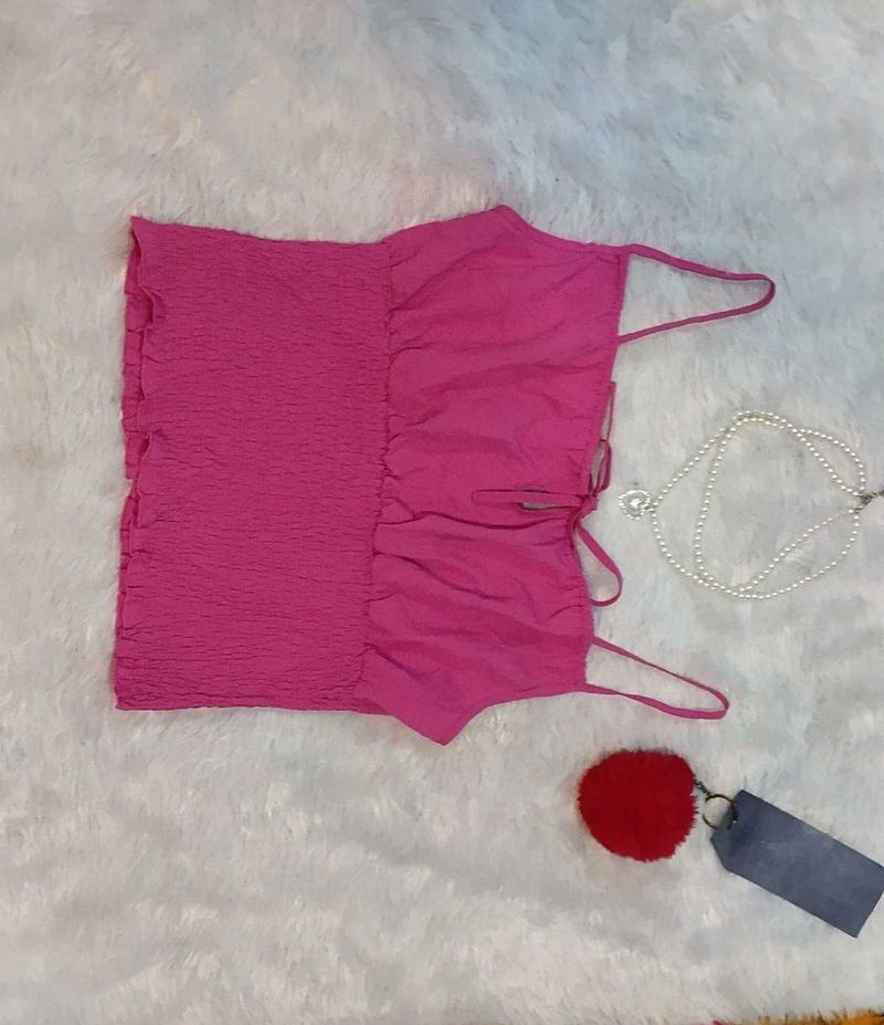 Pink Crop Top