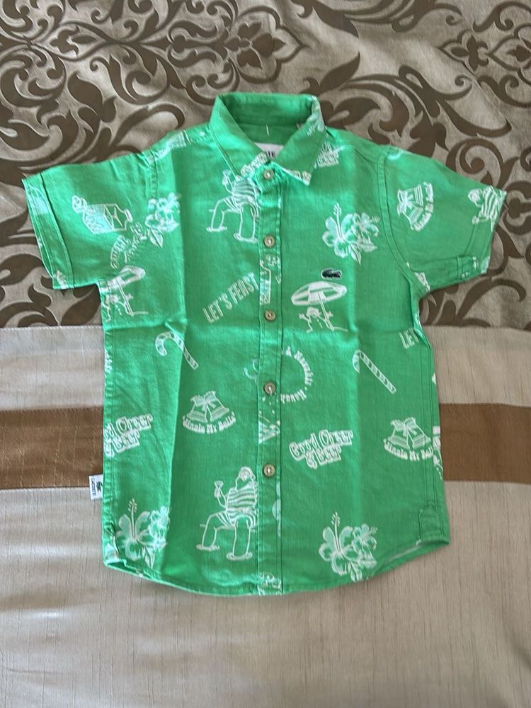 Lacoste Green Patterned Shirt